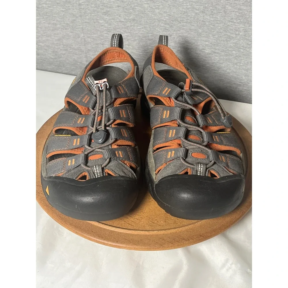 Keen Newport H2 Mens Gray Orange Waterproof Hiking Water Sandals Size 9.5